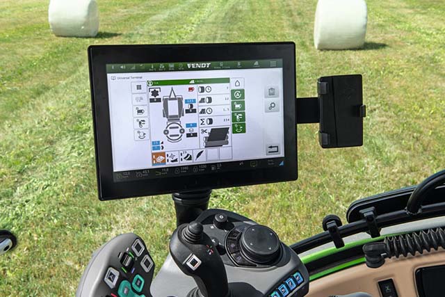 pantalla GPS de un tractor
